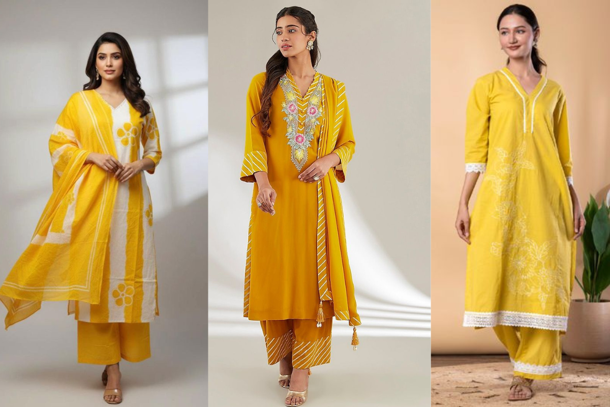 Yellow Anarkali Suit Design
