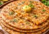 Gajar Cheese Paratha Without Stuffing