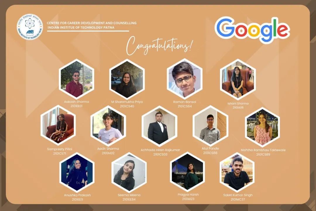 एक-दो नहीं, 13 स्टूडेंट्स को Google से जॉब ऑफर, बिहार के कॉलेज में धमाकेदार प्लेसमेंट 2 Iit Patna ने शेयर किया था Google प्लेसमेंट रिकॉर्ड