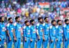 Indian Cricket Team During National Anthem