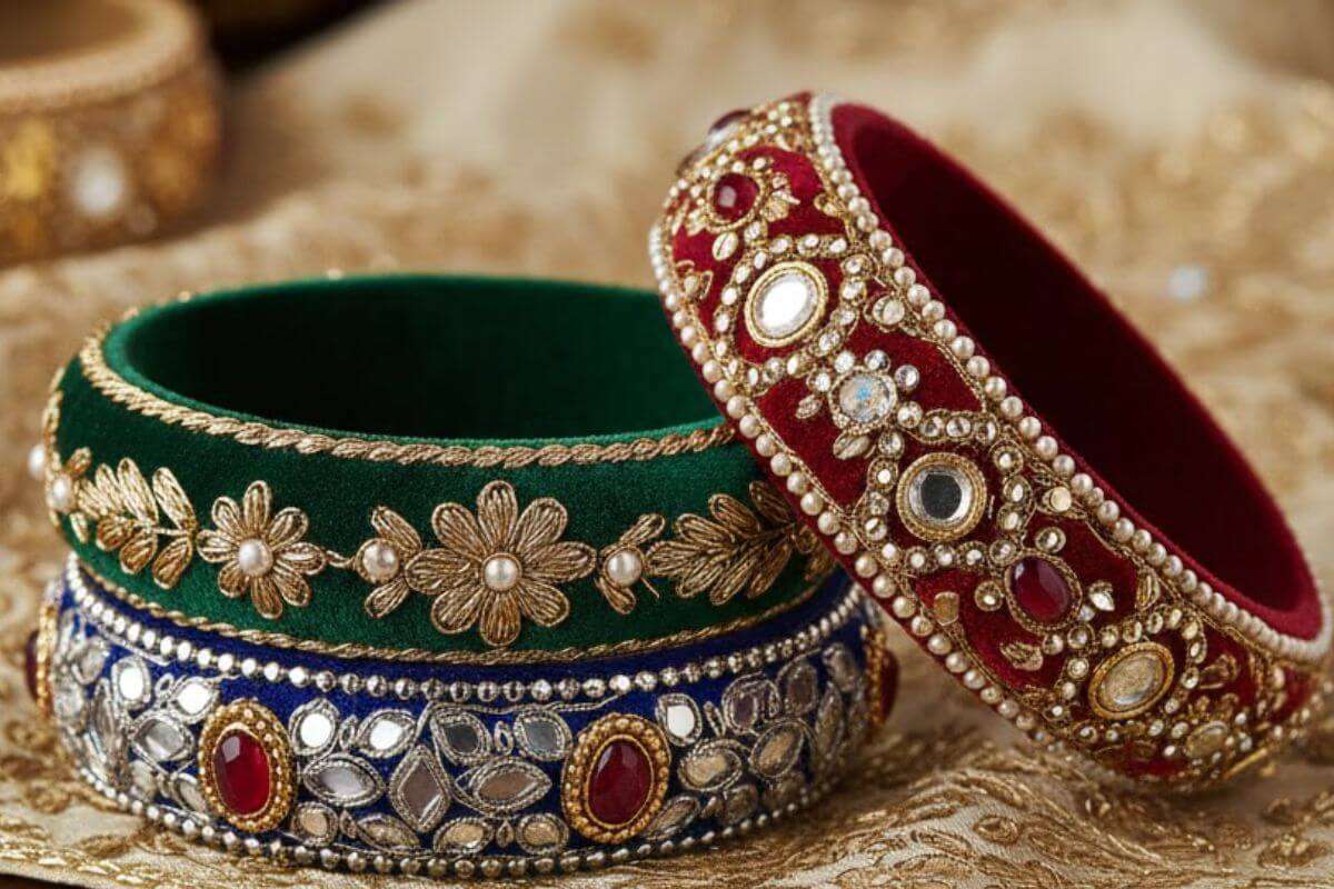 Velvet Bangles Design 