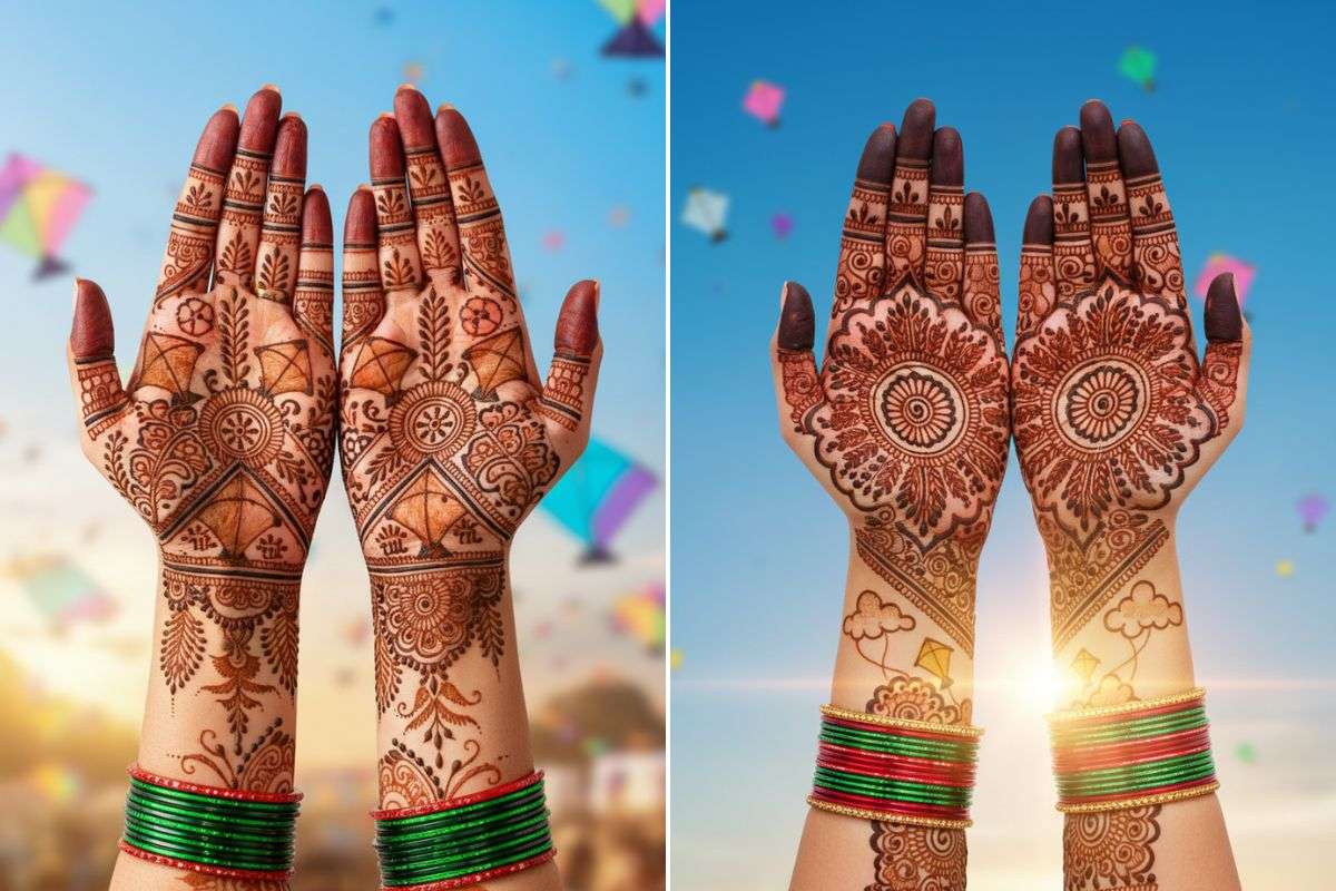 मकर संक्रांति, पोंगल और लोहड़ी पर सबकी नजरें टिक जाएंगी आपकी हाथों पर, इन ट्रेंडी मेहंदी डिजाइन को अभी से कर लें सेव 1 Kite &Amp; Sun Themed Mehndi Design