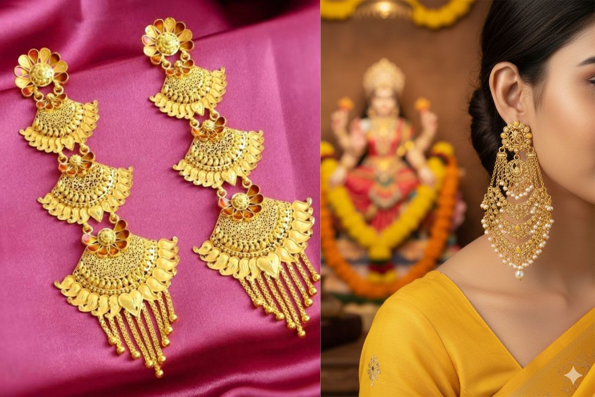 Latest Gold Jhalla Design 2026: पहनें ये ट्रेंडिंग गोल्ड झाला, पूजा लुक में लग जाएंगे चार-चांद 1 Latest Gold Jhalla Design 2026 7