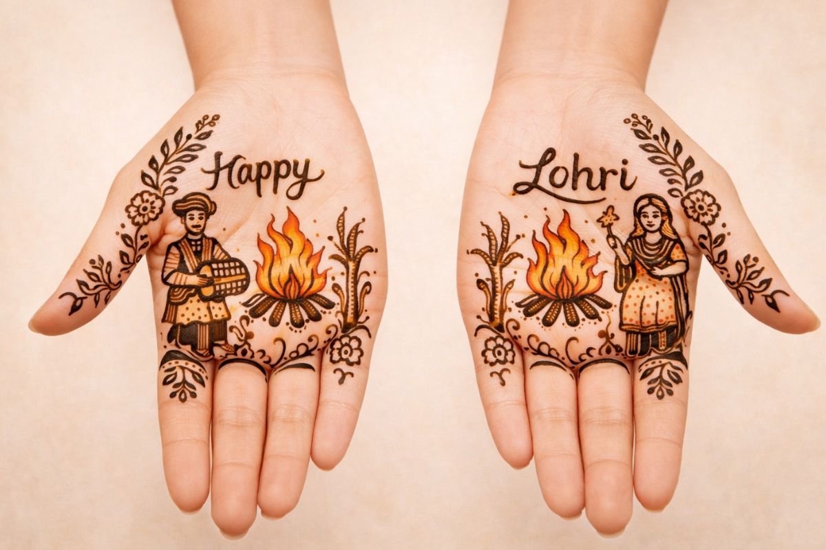 एआई लोहड़ी मेहंदी डिजाइन 