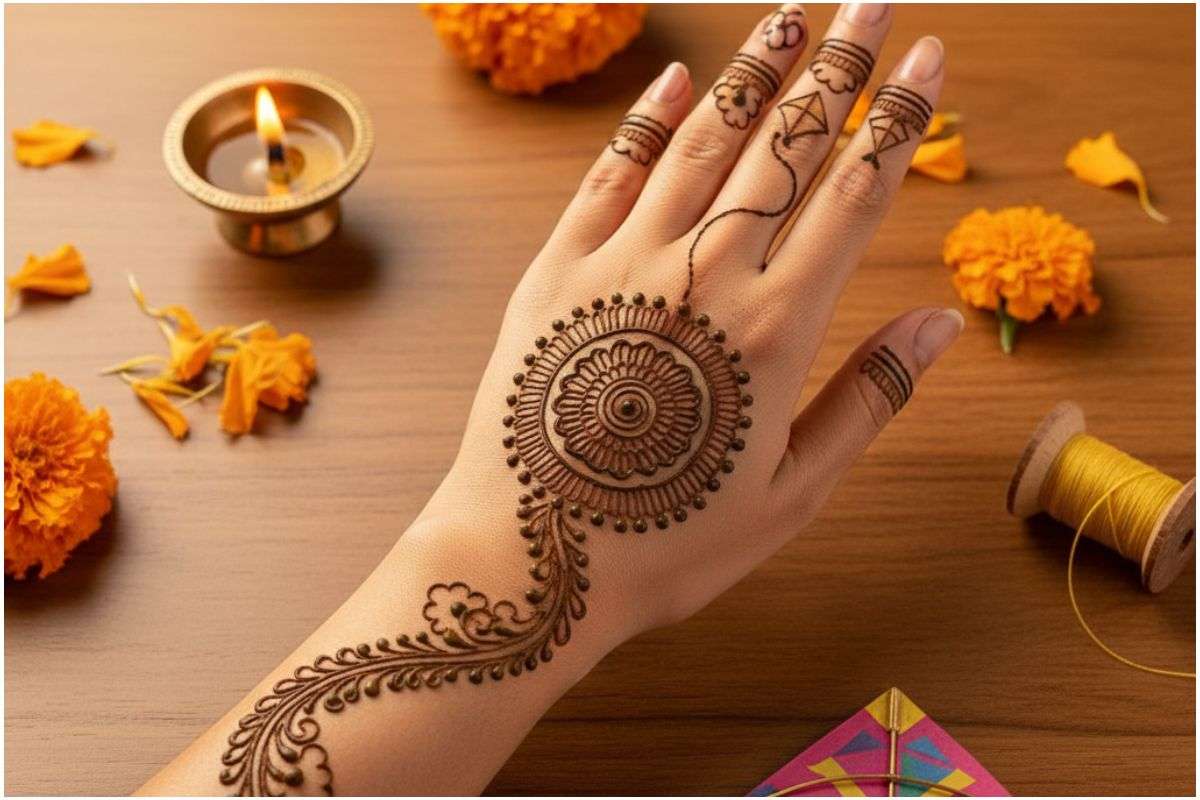 Makar Sankranti Mehndi Design 2026: मिनटों में लगाएं 'पतंग' वाली खूबसूरत मेहंदी,देखें सबसे आसान डिजाइन्स 1 Makar Sankranti Mehndi Design 2026 2 1