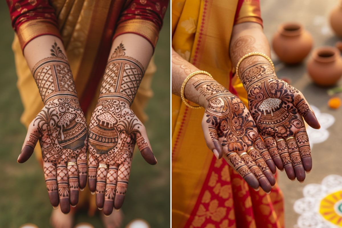 मकर संक्रांति, पोंगल और लोहड़ी पर सबकी नजरें टिक जाएंगी आपकी हाथों पर, इन ट्रेंडी मेहंदी डिजाइन को अभी से कर लें सेव 4 Pongal Pot Mehndi Design