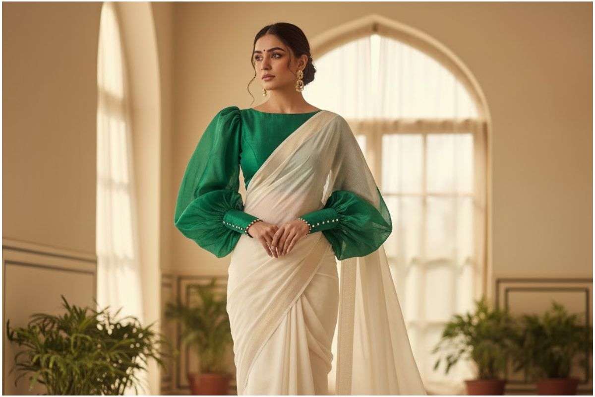 Puff Bishop Full Sleeves Blouse Design 2