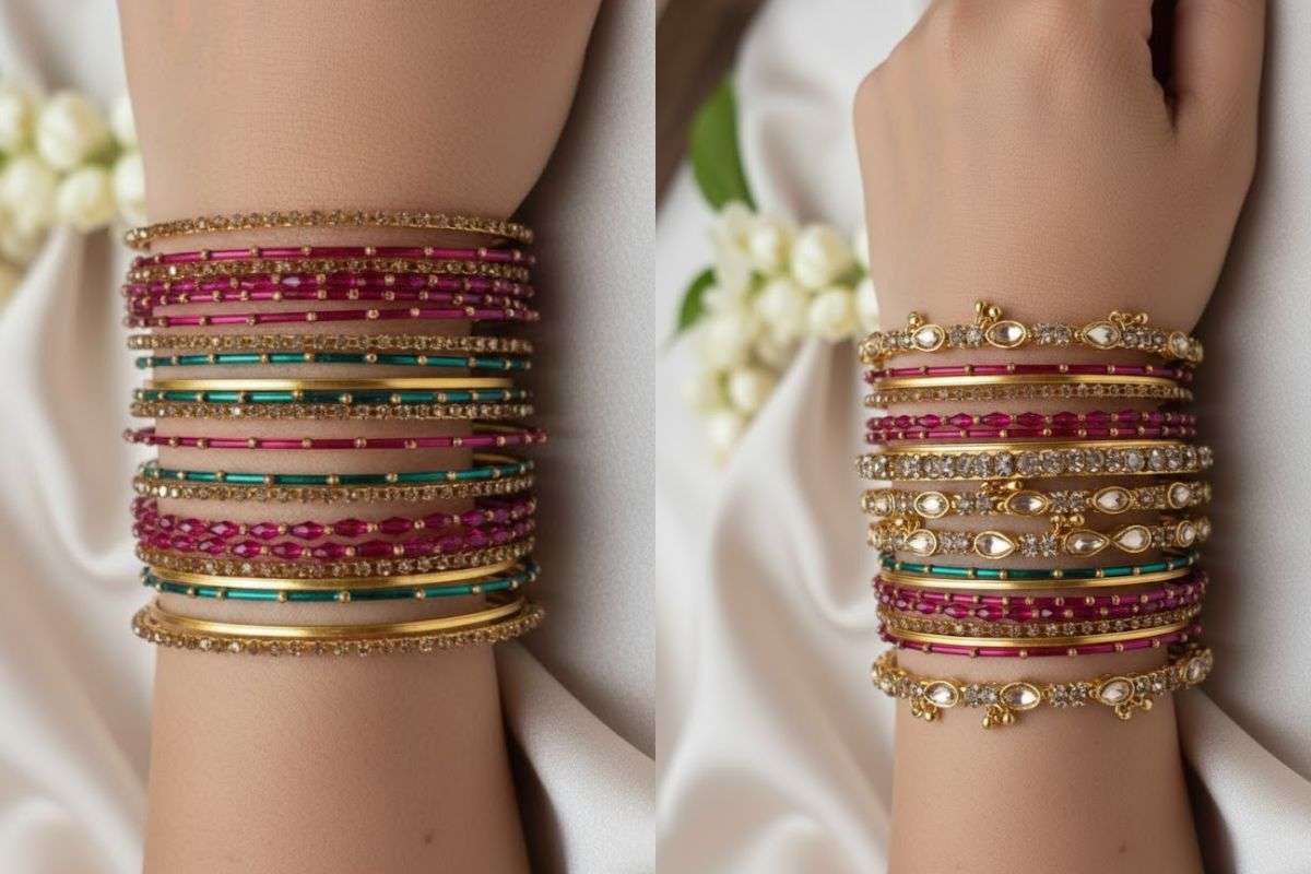 Bangles Design For Makar Sankranti: मकर संक्रांति पर खास दिखना है तो पहनें ये खूबसूरत बैंगल्स डिजाइन 6 Raindrop Bangles Design