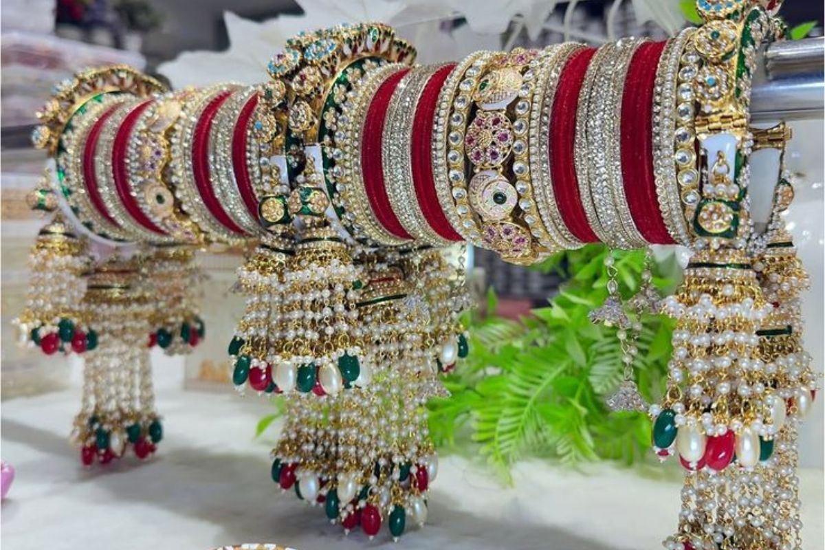 Rajasthani Kundan Jhumka Bangles