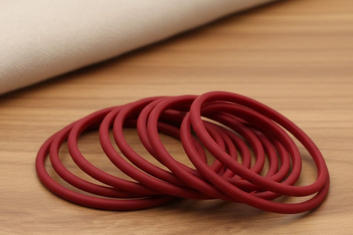Simple Matte Red Bangles Design