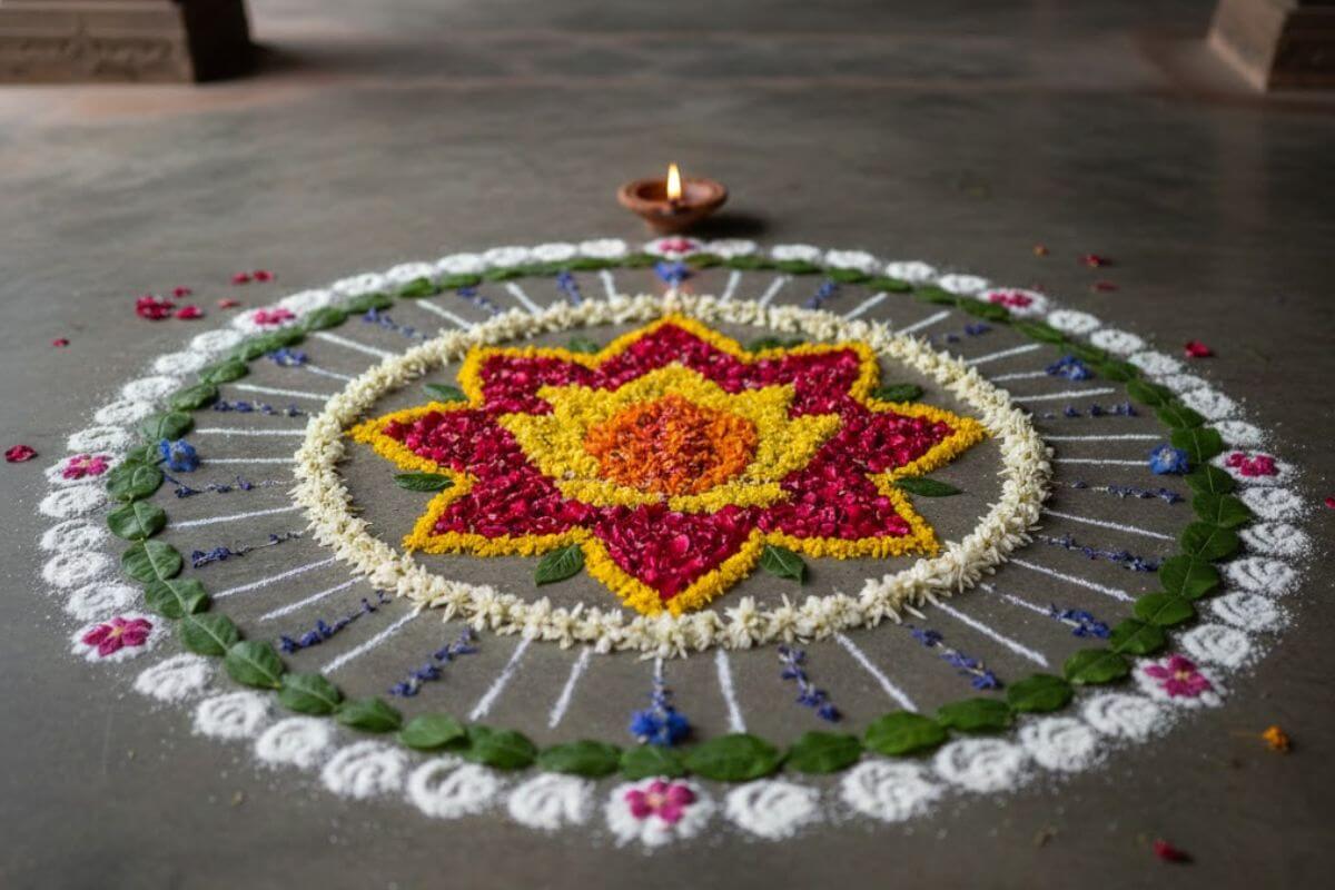 Simple Rangoli Design For Republic Day