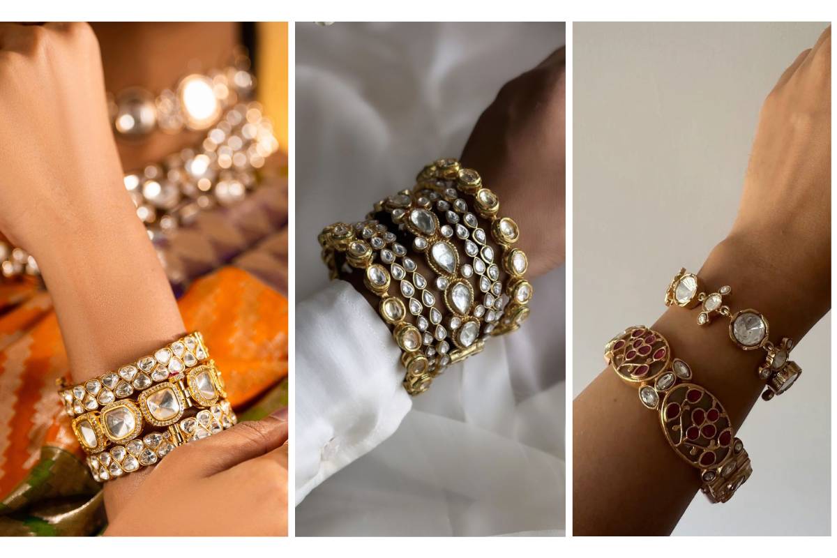 Royal Pearl And Ruby Rajwadi Bangles Design