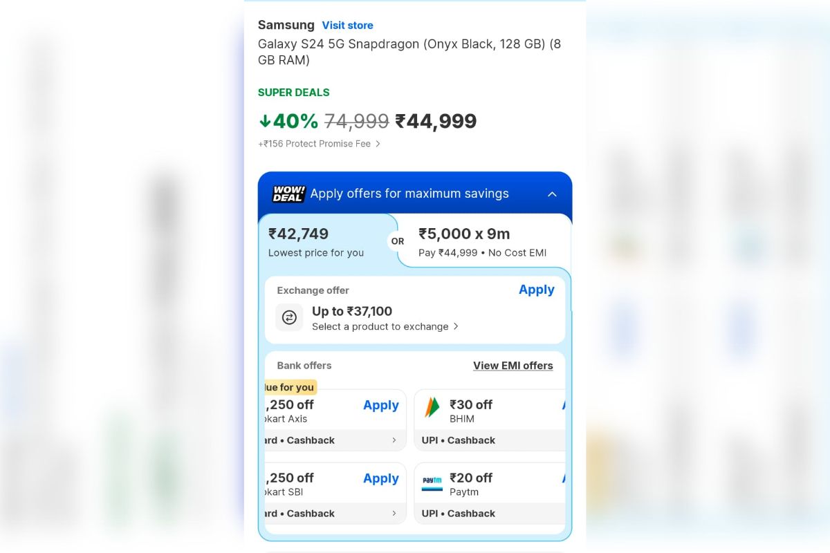 30000 रुपये सस्ता हुआ Samsung का ये फ्लैगशिप स्मार्टफोन, Flipkart पर मिल रही गजब की डील 2 Samsung Galaxy S24 5G Price Details