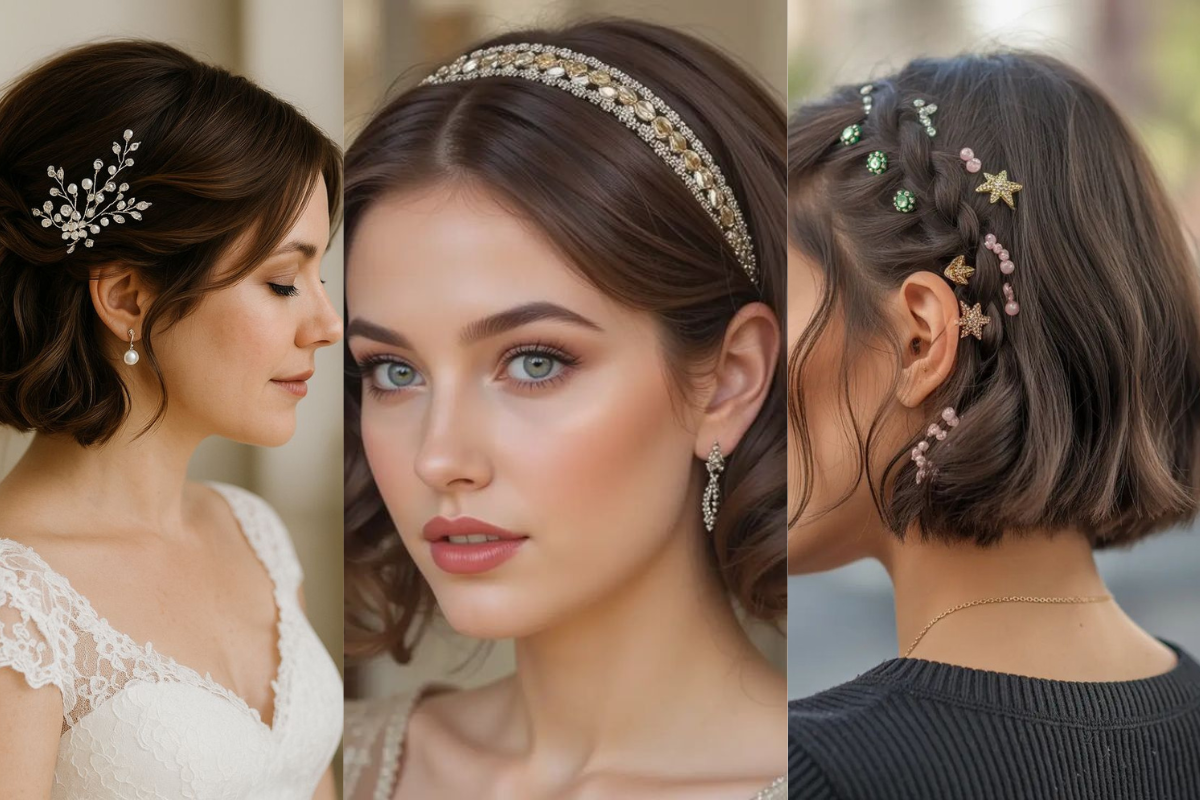 Short Hairstyle For Women With Accessories