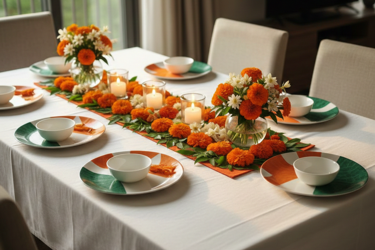 Beautiful Tricolor Table Decoration Ideas For Republic Day