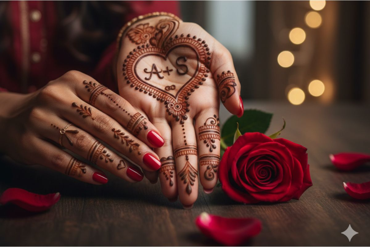 Valentine'S Day Mehndi Design 2026: हाथों पर सजाएं ये रोमांटिक मेहंदी डिजाइन,पार्टनर हो जाएंगे दीवाने 4 Valentines Day Mehndi Design 2026 1