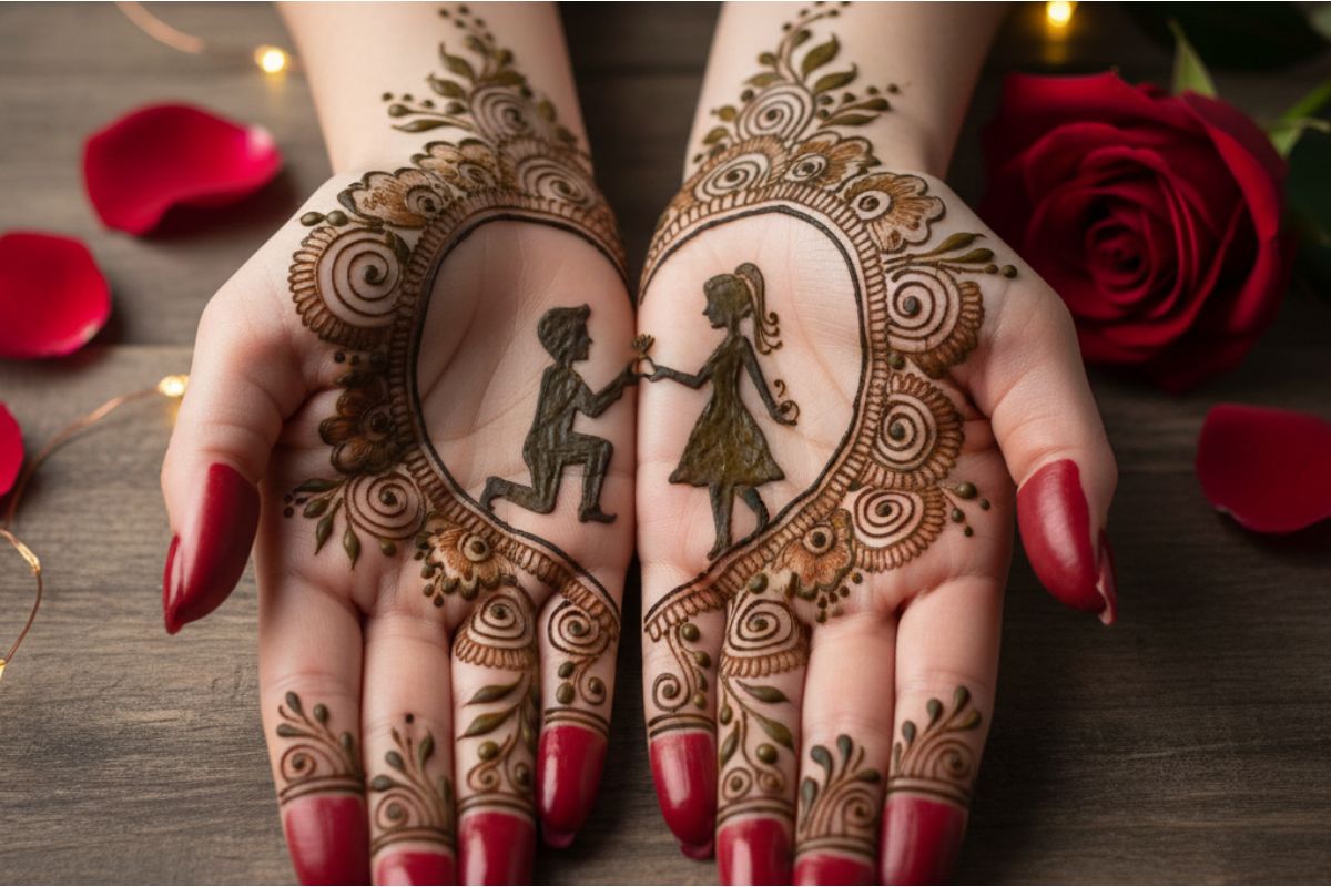 Valentine'S Day Mehndi Design 2026: हाथों पर सजाएं ये रोमांटिक मेहंदी डिजाइन,पार्टनर हो जाएंगे दीवाने 6 Valentines Day Mehndi Design 2026 3