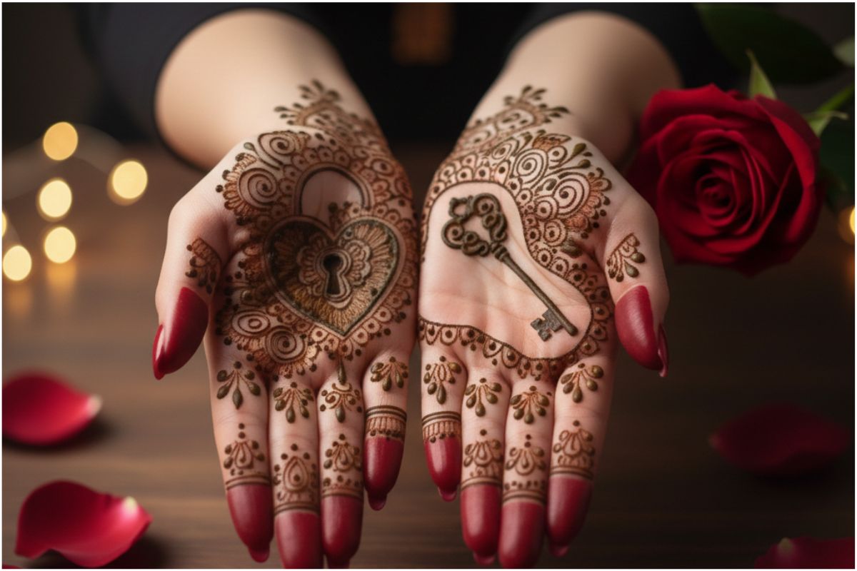 Valentine'S Day Mehndi Design 2026: हाथों पर सजाएं ये रोमांटिक मेहंदी डिजाइन,पार्टनर हो जाएंगे दीवाने 7 Valentines Day Mehndi Design 2026 4