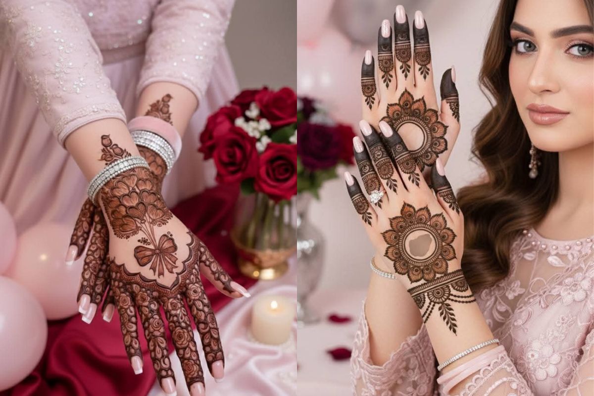 Valentine'S Day Mehndi Design 2026: हाथों पर सजाएं ये रोमांटिक मेहंदी डिजाइन,पार्टनर हो जाएंगे दीवाने 2 Valentines Day Mehndi Design 2026