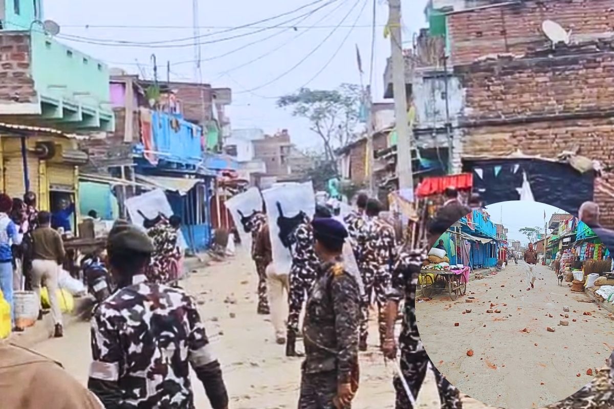 जहानाबाद में अतिक्रमण हटाने गई पुलिस पर पथराव, मची अफरा-तफरी, गाड़ी के शीशे टूटे