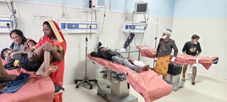 डीजे लदा पिकअप वैन पलटा, आधा दर्जन जख्मी