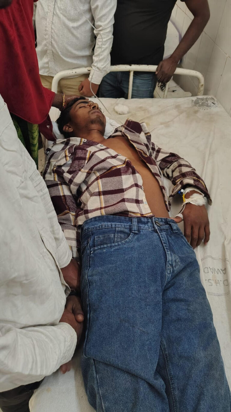 स्कॉर्पियो की टक्कर से बाइक सवार गंभीर, कार्रवाई की मांग