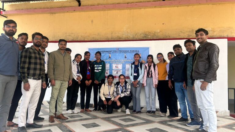 राजकीय पॉलिटेक्निक में भूकंप सुरक्षा पर विद्यार्थियों को किया जागरूक