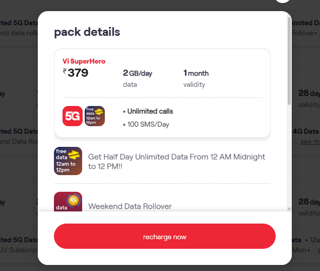 Vi का 379 रुपये वाला प्लान 