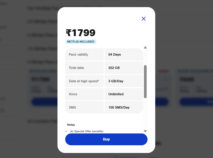 डेटा जल्दी खत्म हो जाता है? Jio के डेली 3Gb Data वाले ये प्लान्स हैं बेस्ट, एंटरटेनमेंट के साथ Ai का भी मिलेगा फायदा 4 Image 340