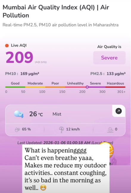 ‘सांस नहीं ले पा रही हूं’, मुंबई की जहरीली हवा पर भड़कीं हिना खान 1 Image 54