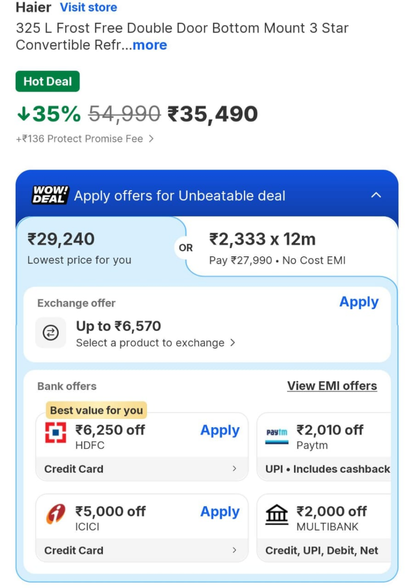 सर्दियों की सबसे Coolest Deal, 30 हजार से कम में मिल रहा Double Door Refrigerator, फटाफट चेक करें ऑफर 1 हायर डबल डोर रेफ्रिजरेटर प्राइस,