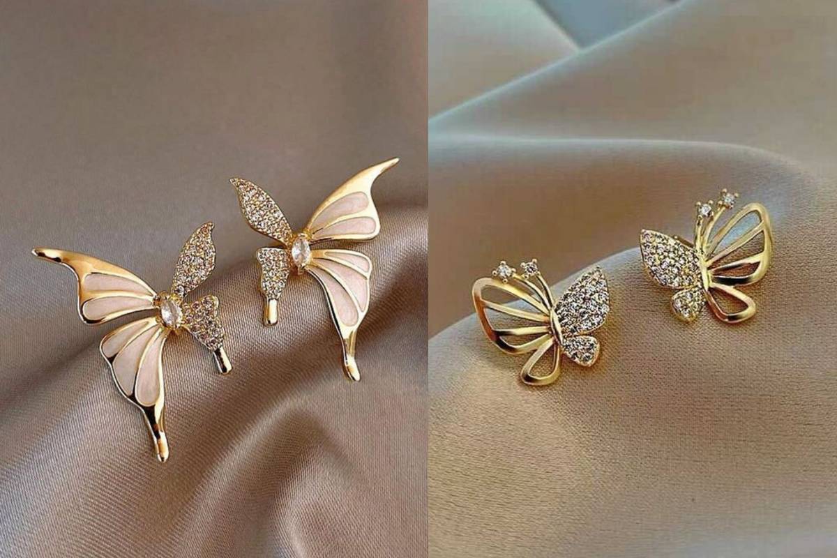 Butterfly Ear Studs Designs Min