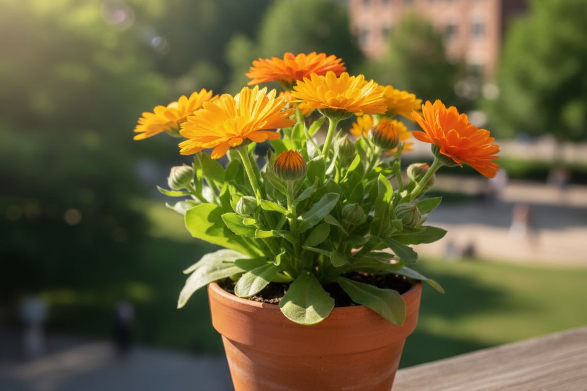 अपनी बालकनी को फूलों से महकाने के लिए लगाएं ये 5 बजट प्लांट्स 5 Calendula Spring Blooms Pot