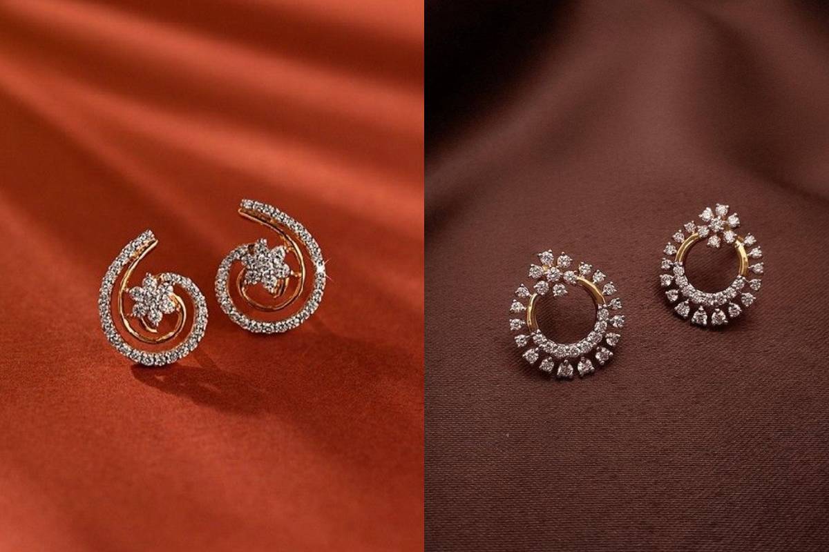 Diamond Ear Studs Designs Min