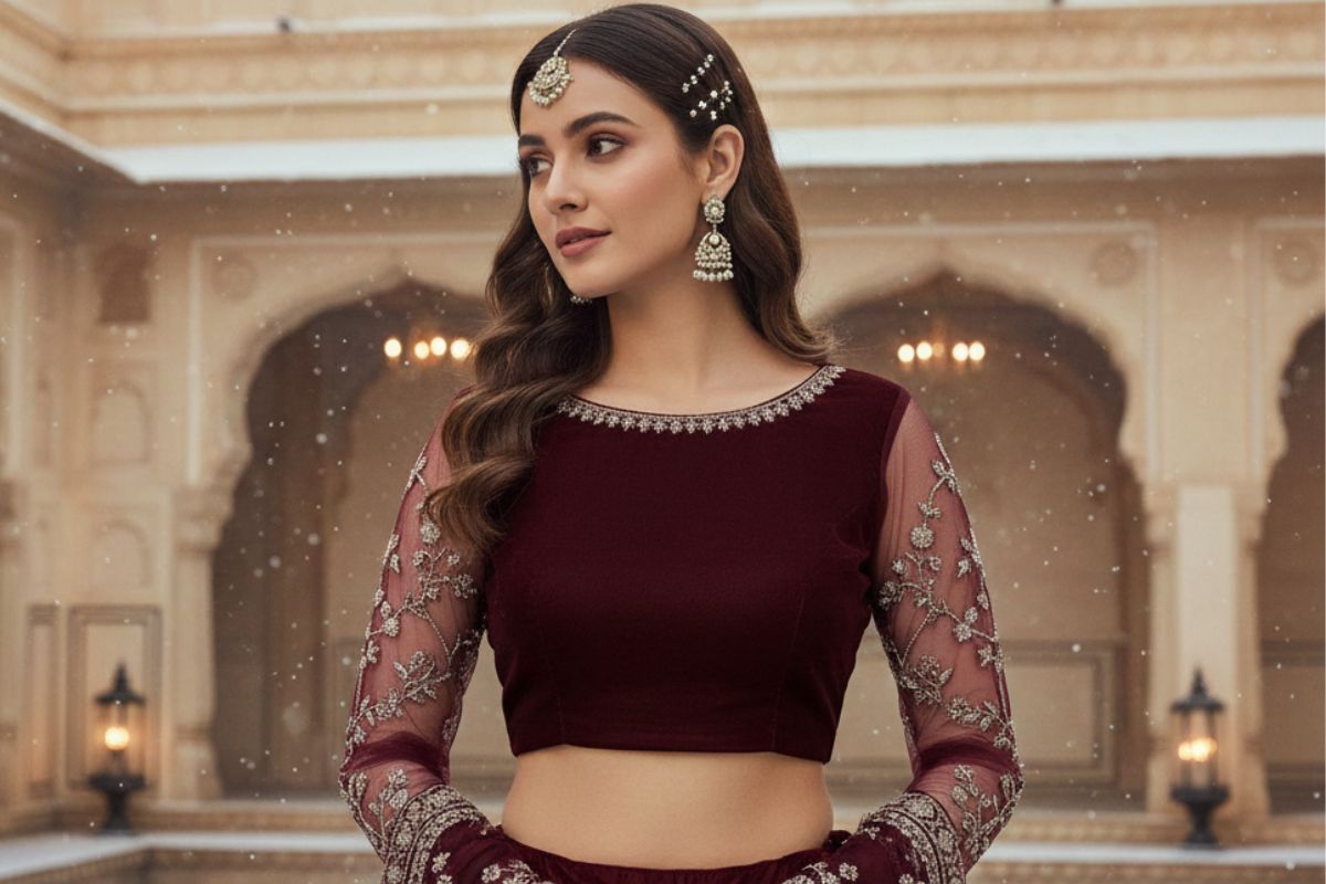 दुल्हन के लुक में चार चांद लगा देंगे ये लेटेस्ट ब्लाउज डिजाइंस, देखें सबसे खूबसूरत पैटर्न्स 4 Full Sleeves Net Bridal Blouse Design