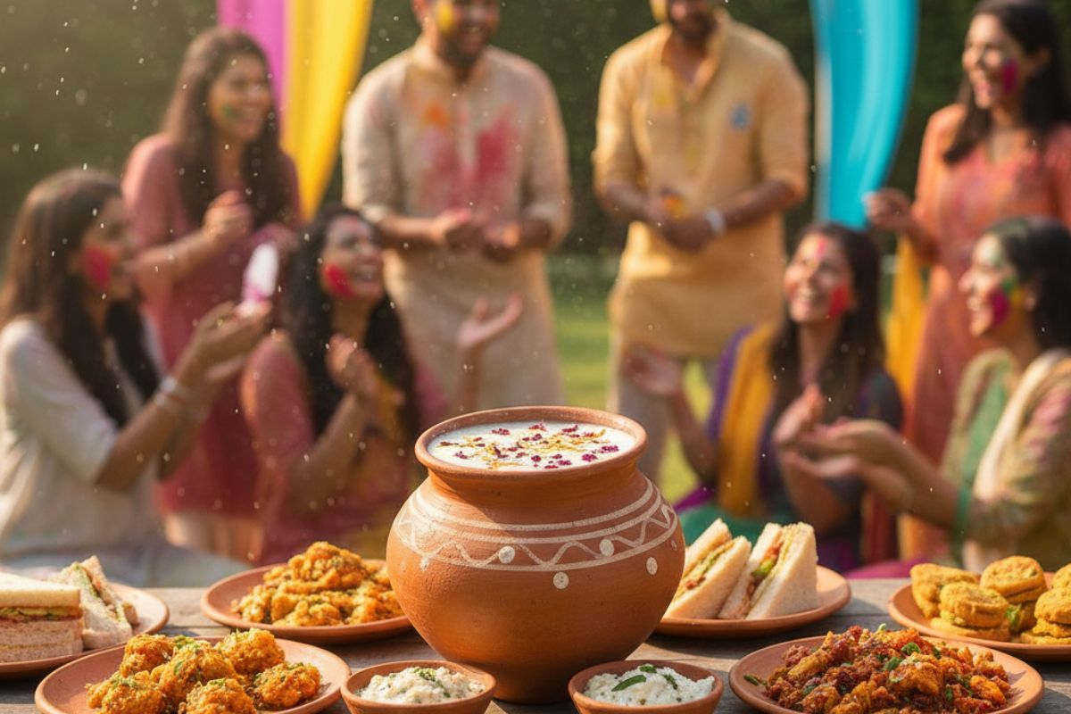 इस बार की होली पार्टी को बनाएं यादगार, कम खर्च में ऐसे प्लान करें Home Garden Party 5 Holi Special Thandai And Snacks Menu 1