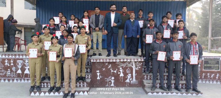 केवी के 36 कैडेट्स को मिला एनसीसी ए प्रमाणपत्र