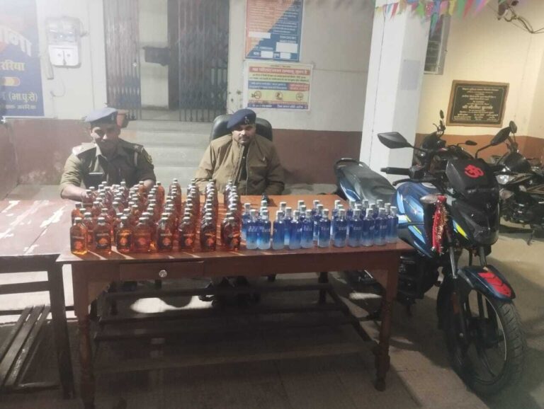 35 लीटर शराब जब्त, तस्कर फरार