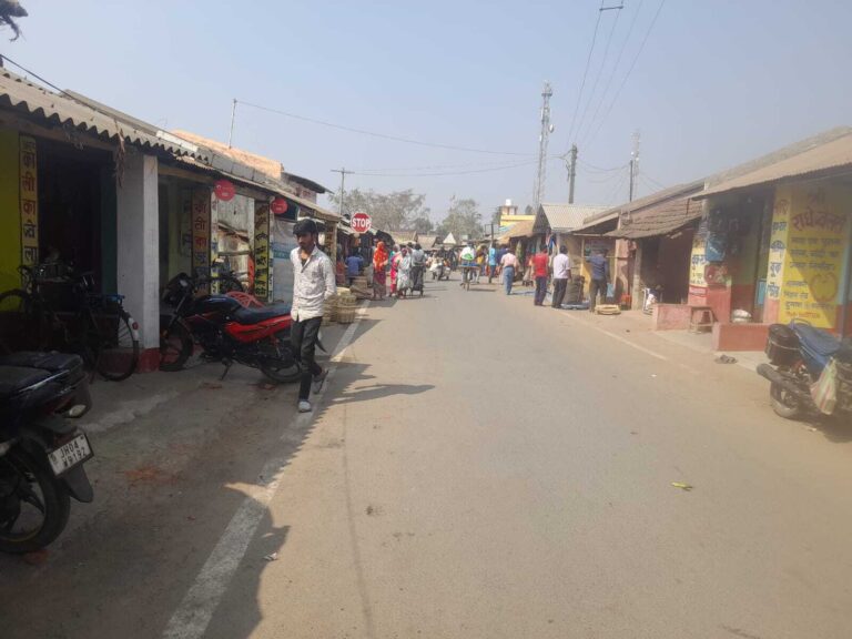 सड़क पर नहीं लगी दुकानें, रघुनाथपुर-बरमसिया मार्ग दिखा खाली