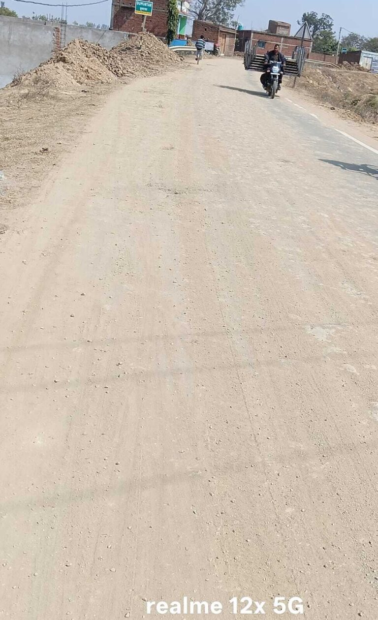 सड़क पर तालाब से निकालकर मिट्टी फेंका, राहगीर परेशान