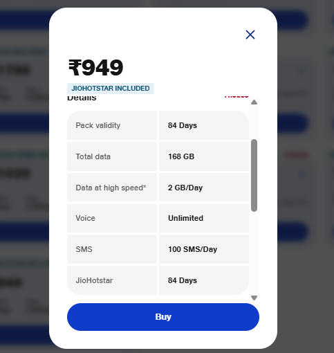 Jio Recharge Plans: डेटा-कॉलिंग या Ott, बजट और जरूरत के हिसाब से चुनें 84 दिनों वाला बेस्ट प्लान 6 949 रुपये वाला प्लान