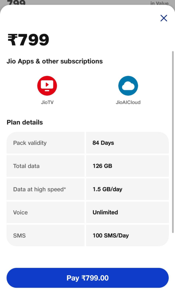 Jio Recharge Plans: डेटा-कॉलिंग या Ott, बजट और जरूरत के हिसाब से चुनें 84 दिनों वाला बेस्ट प्लान 3 799 रुपये वाला प्लान
