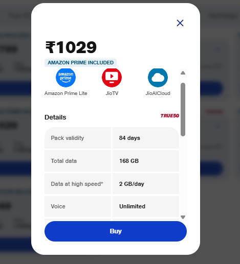 Jio Recharge Plans: डेटा-कॉलिंग या Ott, बजट और जरूरत के हिसाब से चुनें 84 दिनों वाला बेस्ट प्लान 8 1029 रुपये वाला प्लान