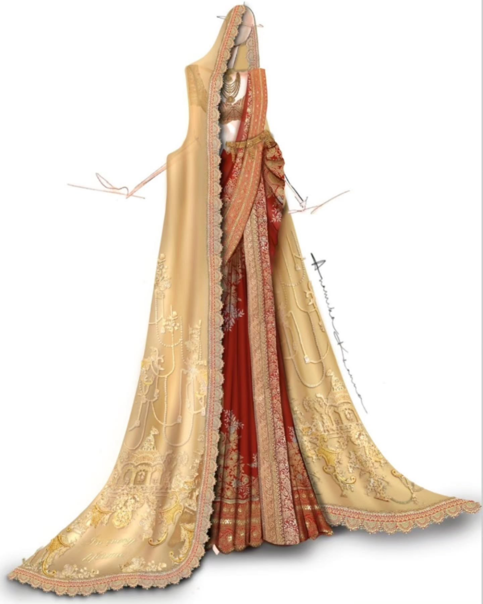 रश्मिका की रस्ट-ऑरेंज साड़ी और विजय का वर्मिलियन अंगवस्त्रम लुक, ट्रेडिशन और एलीगेंस का परफेक्ट कॉम्बो 4 Image 284
