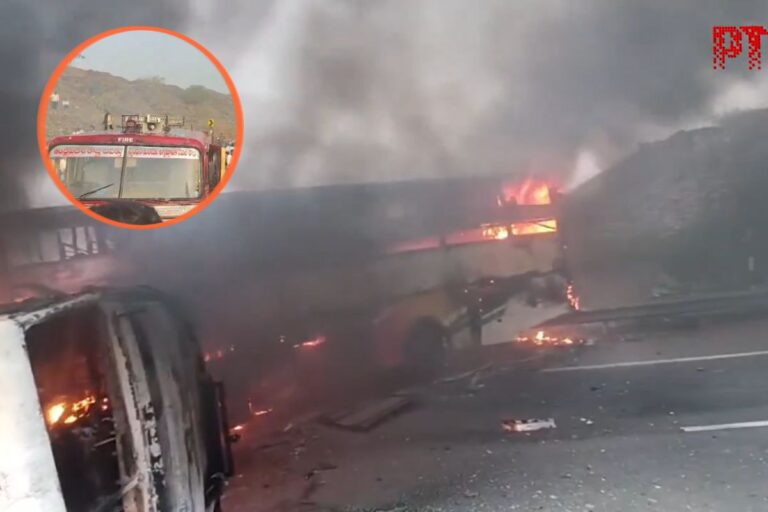 Video: आंध्र प्रदेश में बस और ट्रक की टक्कर, 13 लोग जिंदा जले, वीडियो आया सामने