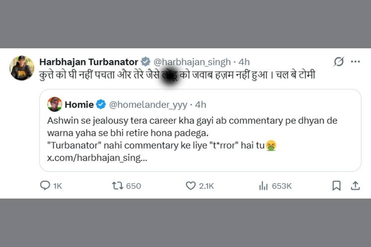 Harbhajan Singh X Post