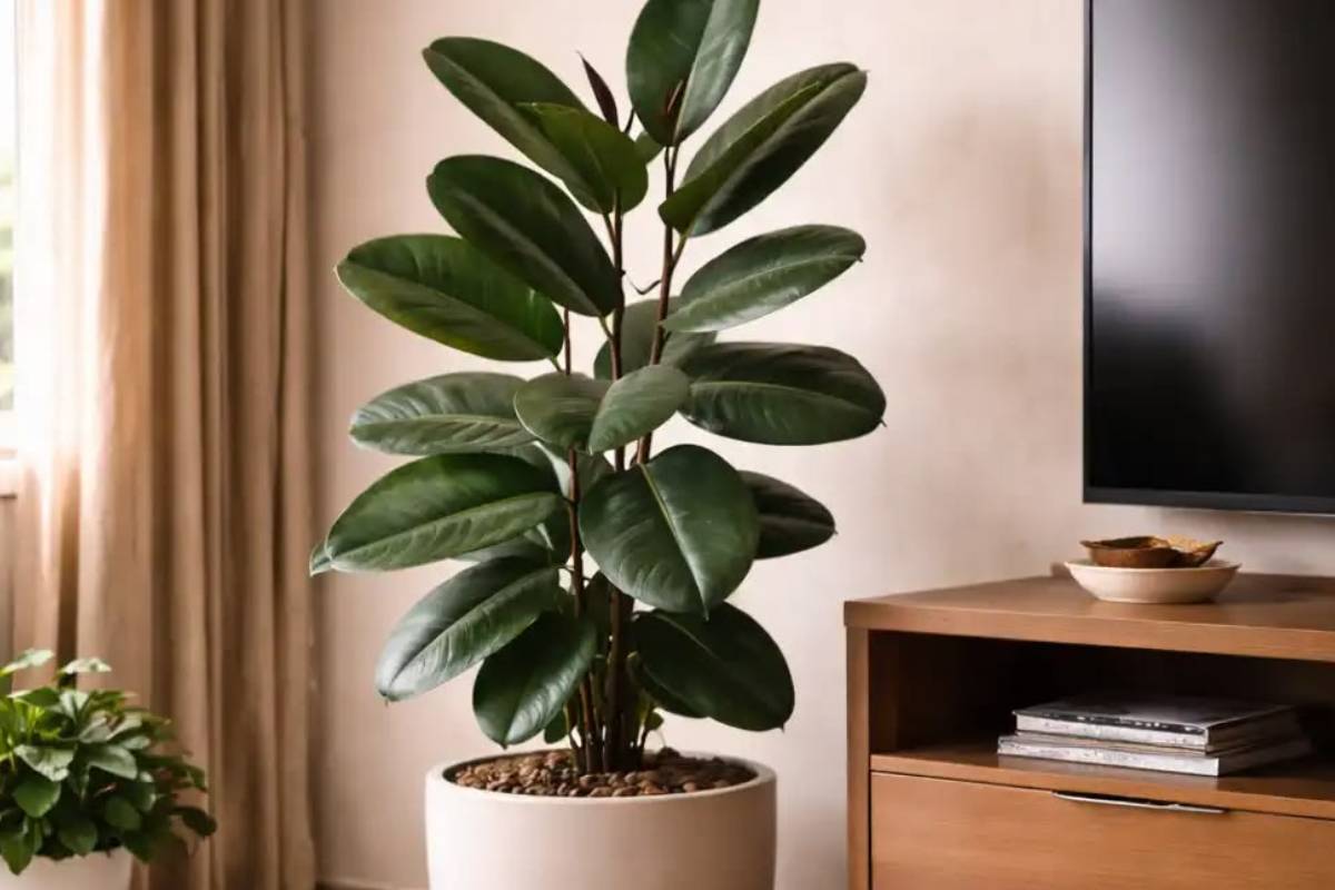 तेज गर्मी में घर को नैचुरल ठंडक और ताजी हवा देंगे ये 5 पौधें 6 Rubber Plant Min