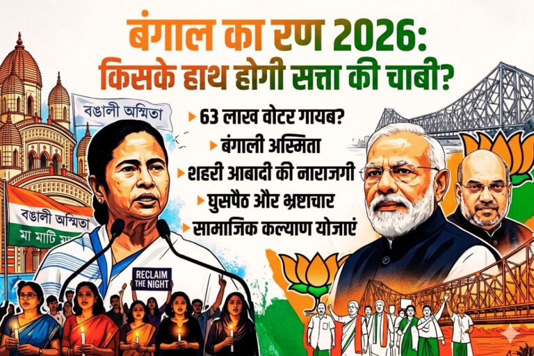 बंगाल चुनाव 2026: 63 लाख वोटर गायब और ‘अस्मिता’ की जंग, ममता बनर्जी बचा पायेंगी अपना किला?