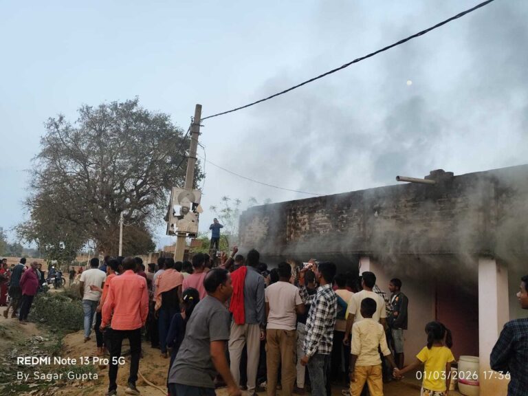 Giridih News :घर में आग लगने से हजारों का नुकसान