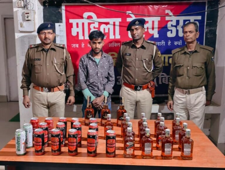 15.625 लीटर के साथ  एक युवक गिरफ्तार